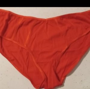 Knotty knickers-RED.Double Side Stripes Cotton Cheeky-XS M XL